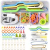 56-Piece Crochet Hooks Knitting Accessories Stitch Marker Knitting Set Crochet