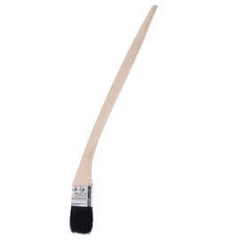 uxcell Bent Radiator Paint Brush 16" Length 1.5" Width Bristle with Long Wood Handle for Wall Treatment Black