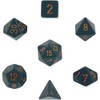 Chessex Polyhedral 7-Die Opaque Dice Set - Dark Gray Copper