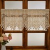Tsinmorn Boho Curtain Valance for Kitchen Dining Farmhouse Crochet Curtain
