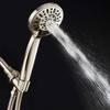 AquaDance High Pressure 6-Setting Full Brushed Nickel 4" Handheld Shower