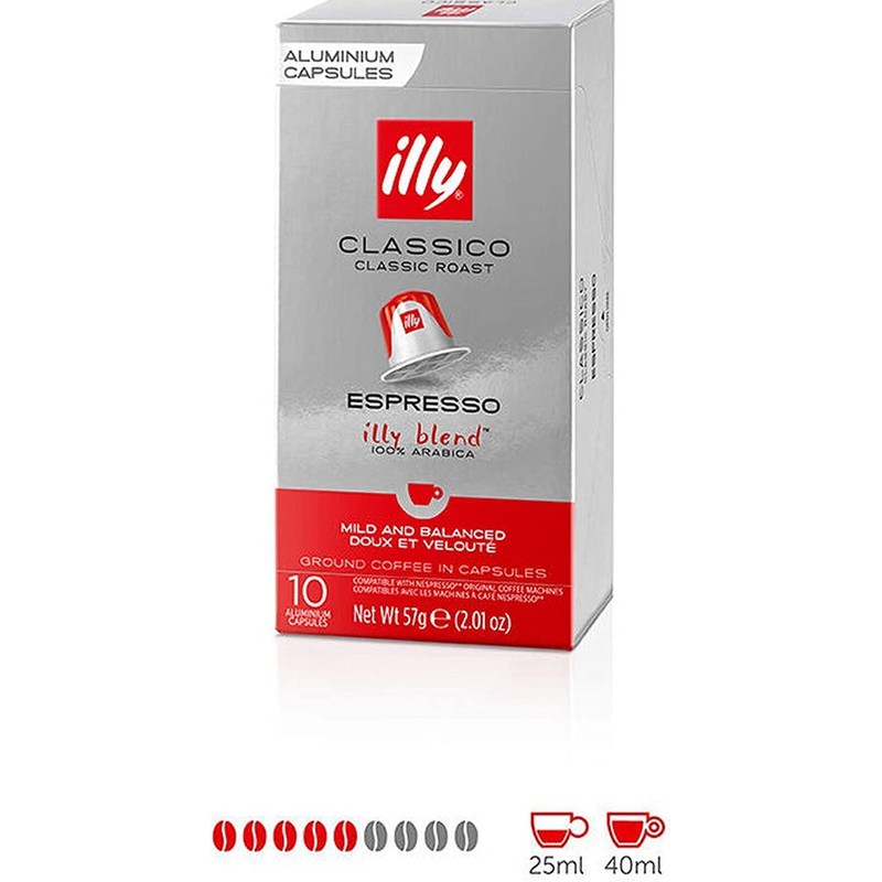 80 x ILLY Compatible * Aluminium Coffee Capsules Classico -