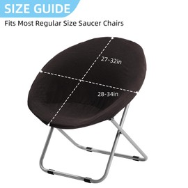 Saucer Chair Cover, Stretch Round Moon Chair Cover, Removable Spandex Jacquard Fabric Soft Saucer Chair Covers for Adults Saucer Chair, Machine Washable
