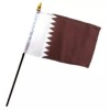TRADEWINDS 4"x6" Qatar Stick Flag Table Staff Desk Table