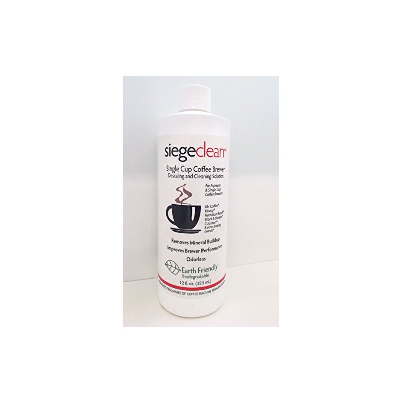 Siege Single Cup Coffee Brewer Descaling & Cleaning Solution, 12