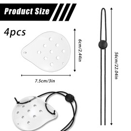4 Pcs Transparent Ventilated Eye Patches, 9 Hole Protective Plastic Eye Shield with Adjustable Strap, Breathable Eye Mask for Postoperative Recovery, Portable Eye Care Accessories for Adults Kids