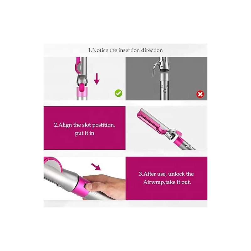 Airflow Hair Styler Attachment Compatible with Air Wrap Styler No