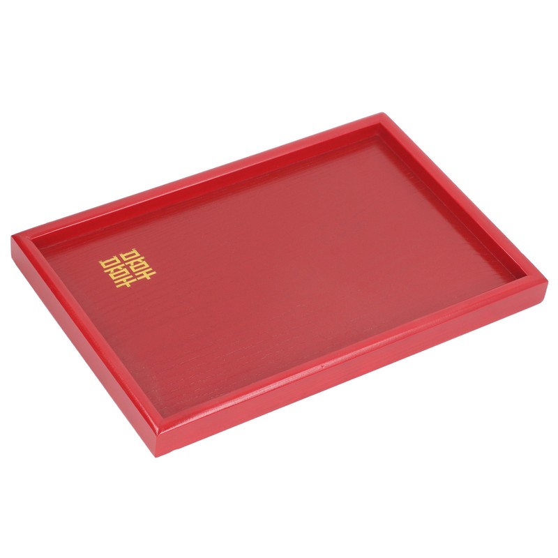 Wood Serving Tray Decorative Serving Platter Snack Fruit Plate for