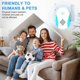 Ultrasonic Insect & Pest Indoor Repeller, 2025 Upgraded Electronic Plug-in Control Repellent for Roach, Rodent, Mouse, Bugs, Mosquito, Mice, Ant, Spider, 2 Mode Switching, 6 Packs