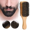 Cepillo de madera para barba de bigote, cepillo de barba