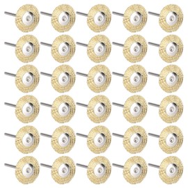 Pack of 30 Wire Brushes Dremel Brushes Wire Brush Set Polishing Cleaning Rotary Tool for Drill Rotating Tools (Brass Wire)