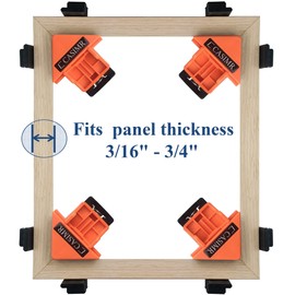 C CASIMR 90 Degree Corner Clamp, 4 Pack Adjustable Single Handle Spring Loaded Right Angle Clamp,Swing Woodworking Clip Clamp Tool