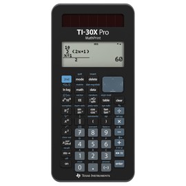 Texas Instruments TI-30X Pro Mathprint School Calculator with 4 Line High Resolution Display, Solar and Battery Powered, Black