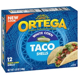 Ortega Taco Shells, White Corn, 4.9 Ounce,12 Shells