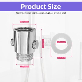 6Pcs Shower Head Shut Off Valve Button Type G1/2'' Universal Water Flow Control Valve for Shower Arm and Hose, Bidet Sprayer