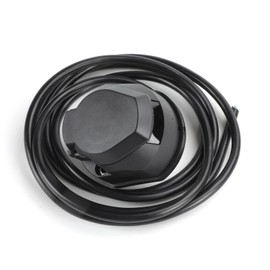 Qiping 12v Pre-wired 7 Pin Trailer Socket with 2 M Cable, 7 Core Towing Hitch Wiring Harness