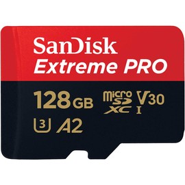 Sandisk SDSQXCD-128G-GN6MA Extreme Pro Microsdxc 128gb+sd Flsh Adapter 200mb/s 90mb/s A2 C10 V30 U