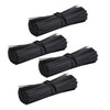Suwimut 2000 Pieces Plastic Twist Ties, 5 Inches Black Reusable