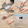 Portable Fire Pit, 22-inch Outdoor Camping Fireplace, Collapsible Stainless Steel