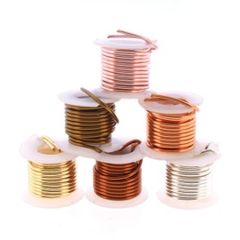 The Beadsmith Wire Elements - Alambre de cobre lacado de calibre 16 resistente al deslustre para hacer joyas, 1 yarda cada una, 0.91 metros cada carrete (varios colores)