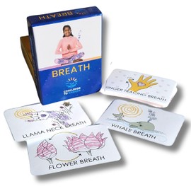 Challenge to Change - Interactive - Breath Card Deck for Kids - Guided Breathing Exercises to Support Focus, Calm, Energy & Emotional Regulation - 44 Illustrated Cards