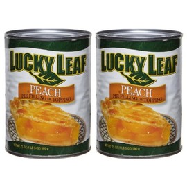 Lucky Leaf Premium Peach Pie Filling or Topping (Pack of 2) 21 oz Cans