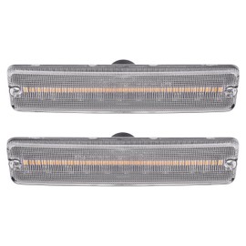KUAFU Side Marker Light Compatible with 1987-1995 Jeep Wrangler YJ Side Marker Parking Lamps Reflectors Front 2Pcs Clear Lens LED Replacement for 56001424 CH2550105