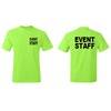 Neon Safety Green Event Security T Shirt Staff Uniform Short