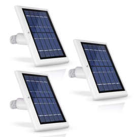 Wasserstein Solar Panel with 13.1-Foot Outdoor Magnetic Charging Cable for Arlo Ultra, Ultra 2, Pro 3, Pro 4, Pro 5S (3-Pack, White) – NOT Compatible with Arlo Pro (6th Gen)