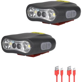 XLENTGEN Cap Lights Clip on Hat 2 Pack Rechargeable LED Headlamp Motion Sensor Clip Light, Adjustable 90, Waterproof Hands Free Flashlight for Camping, Fishing, Running