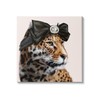 Stupell Industries Glam Leopard Fancy Hair Bow Safari Animal Fashion,