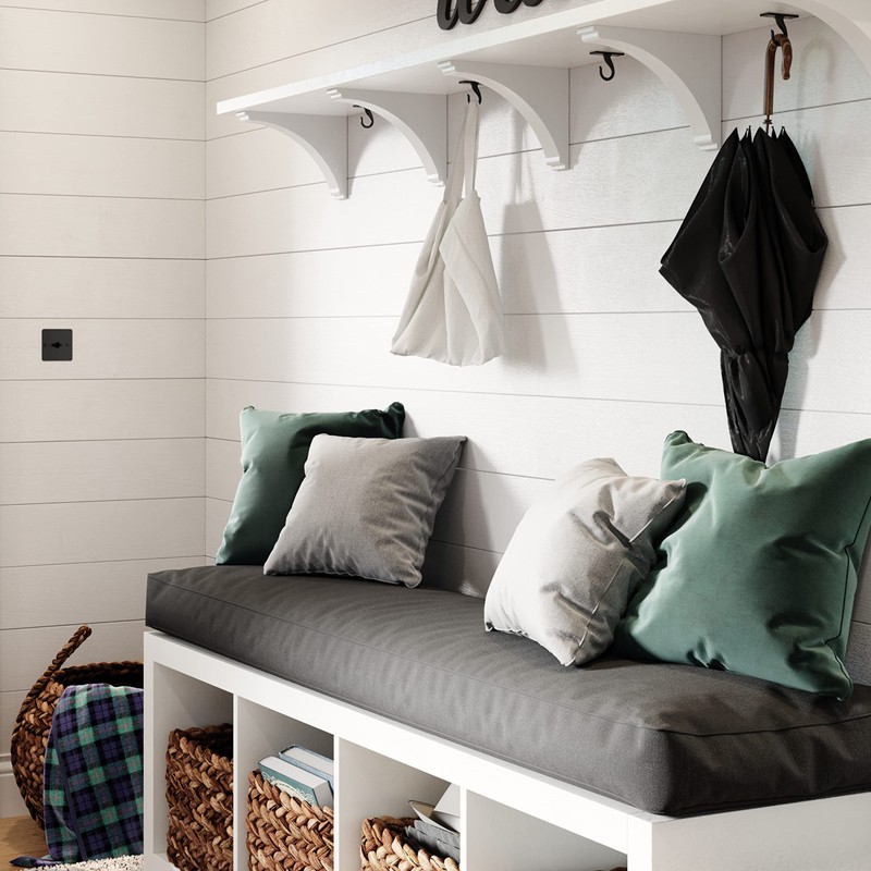 RCH Hardware HK-IR8396-55 Iron Harbour Ceiling Hook, 2.2 Inch, Antique