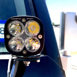 Rago Fabrication Ditch Light Brackets for 2006-2014 Toyota FJ Cruiser | Low-Profile Design | Hood Hinge Mounted | Driver & Passenger Side Pair | Made in The USA