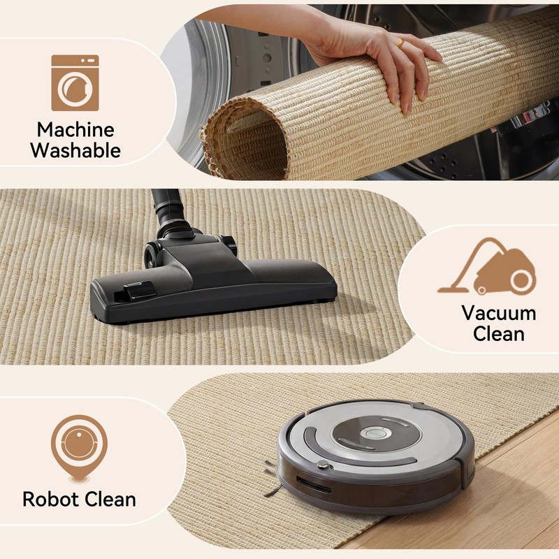 QiCaiJia 2x4 Entryway Area Rugs, Washable Kitchen Rug, Low-Pile Small