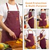 Tosewever Canvas Cross Back Chef Cotton Aprons for Men Women