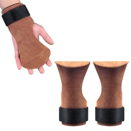 VireEyU Premium Gewichtheben Zughilfen aus Leder – Extra Starke Hebegurte für Bodybuilding, Kreuzheben und Klimmzüge, Verstellbare und Gepolsterte Handgelenkstütze für Männer und Frauen, 2 Stück