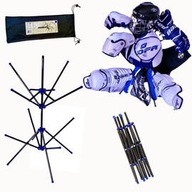 Hockey Gear Drying Rack - Heavy Duty Aluminum Collapsible Portable Sports Gear Drying Rack - Tree