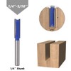 Mesee 4 Pieces Double Flute Straight Router Bit Set 1/4