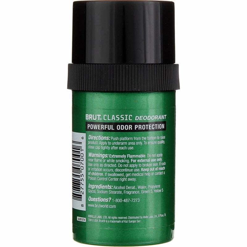 Brut Deodorant 2.25 Ounce Round Solid Classic (66ml) (6 Pack)