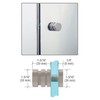 CRL Contemporary Style Brushed Nickel Finish Single-Sided Shower Door Knobs