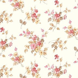 Manhattan Comfort NWPP35504 Fort Lauderdale Classic Floral Wallpaper, Red