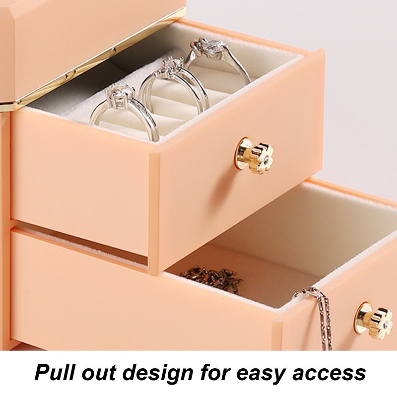 Forever Flower Double Drawer Octangle Gift Jewelry Packaging Storage Jewelry