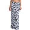 EXCHIC Women's Boho Flod Over Long Maxi Skirt Elastic High