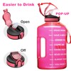 SLUXKE 1 Gallon Water Bottle with Time Marker BPA Free