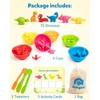Coogam Counting Dinosaur Sorting Toy Set, Colour Matching Classification Game,