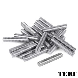 TERF® M8 (8mm) X 30mm Fully Threaded Studding Rod Bar M8 for Ø 8mm (5/16'') Diameter X 30mm (1.18'') Length All Threads Resin Anchor Studs Bar Rod Screw - Pack of 10