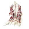 Urban CoCo Women's Embroidered Oversize Tassel Shawl Scarf Wraps for