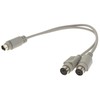 kenable PS2 Splitter 6 pin Mini Din Male Plug to