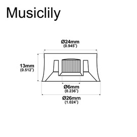 Musiclily Pro Metric Size 18 Splines Guitar Speed Control Knobs for Epiphone Les Paul SG Style, Transparent (Set of 4)
