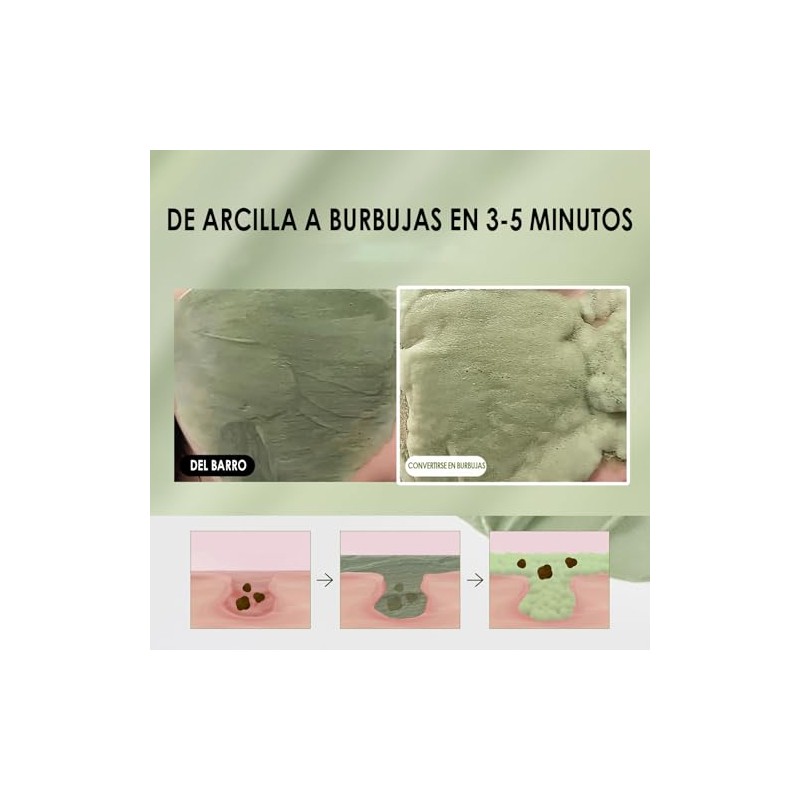 Mascarilla De Arcilla Para Cara, Bubble Deep Cleansing Mask, Mascarilla